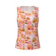 thumbnail image 3 of Picia Funny Food Pattern Women's Workout Tank Top,Breathable Activewear,Slim Fit Athletic Top,Versatile Workout Moisture-wicking top-Small, 3 of 9