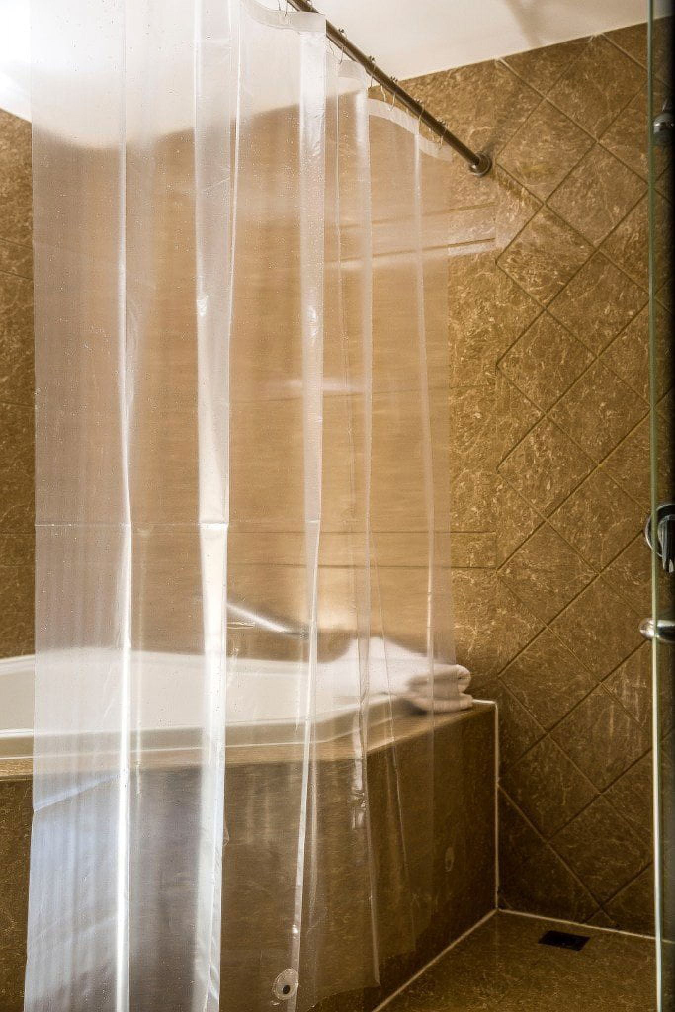 Shower Curtain Transparent Water Repellant Mildew Proof Bathroom