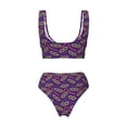 thumbnail image 6 of Rocae Carnival Masks and Beads for Bikini Set for Women Two Piece Sexy High Swimsuits Split Crossover Bikini, 6 of 9