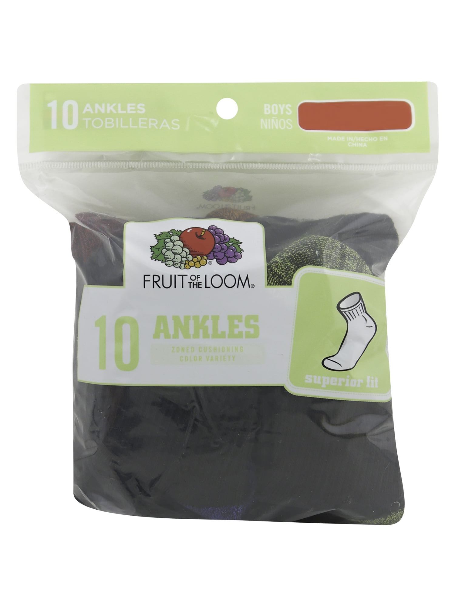 Boys' Ankle Socks, 10-Pack