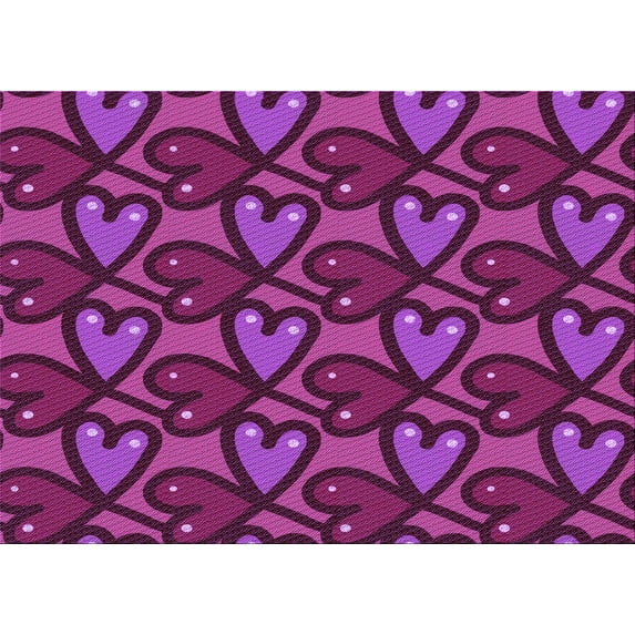 Ahgly Company Machine Washable Indoor Rectangle Transitional Dark Magenta Purple Area Rugs, 7' x 10'