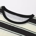 thumbnail image 6 of DHFJKG Womens Tops Striped Color Block Short Sleeve T Shirts Crewneck Casual Loose Fit Basic Tee Shirt Summer Trendy Tops, 6 of 7