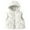 White, variant on REDARER Kids Hooded Vest, Thick Loose Fit Sleeveless Jacket for Boys and Girls, Cozy Padded Outerwear for Casual Fall Winter Wear,Size:9-10 Years