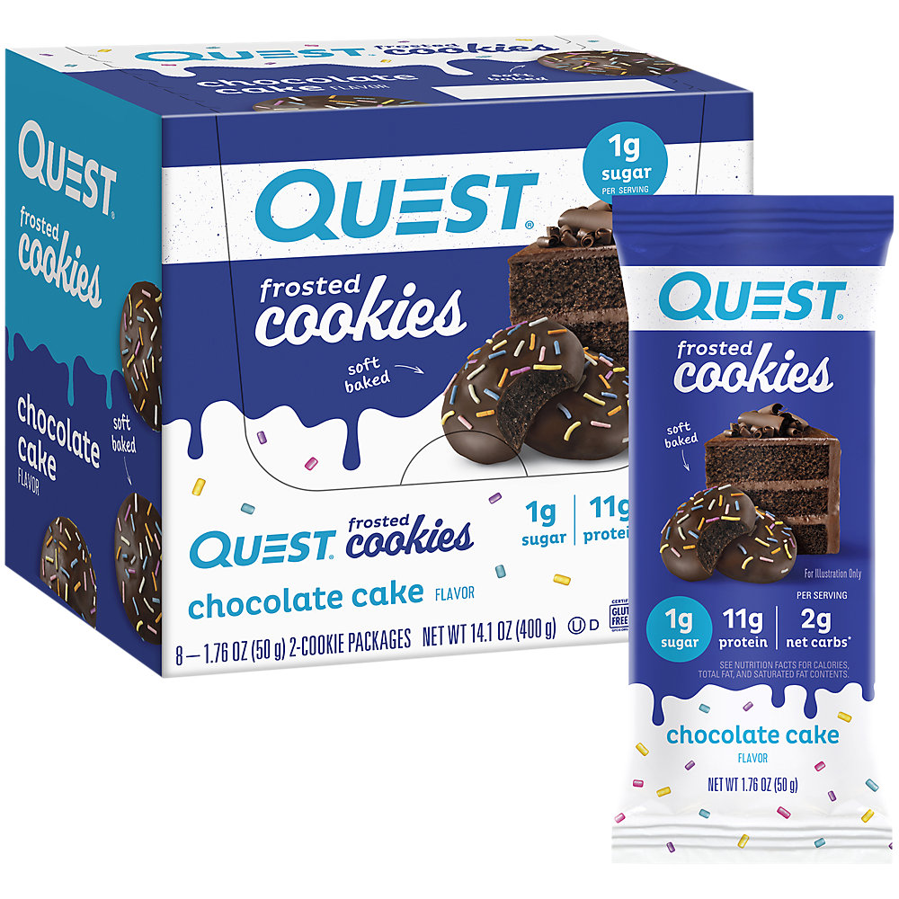Quest Frosted Cookies Chocolate Cake (8 Cookies)