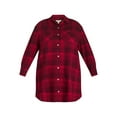 thumbnail image 5 of Terra & Sky Women's Plus Size Plaid Shirt Dress, Sizes 0X-5X, 5 of 5