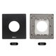 thumbnail image 3 of Ojal Pared Placa PC Decoración Pared Panel con 1.5 Pulgadas Cable Paso Única Salida Placa Montajes Negro para Bajo-Voltaje Cables Paquete de 2 Unique Bargains cubiertas de tomas de corriente, 3 of 4