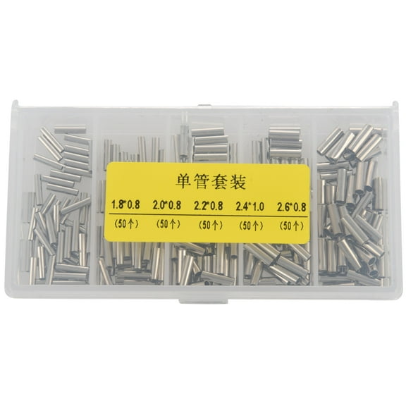 New Arrivals 250Pcs/Set Single Crimping Sleeve Fishing Line Wire Leader