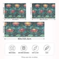 thumbnail image 2 of Yayeee Pillowcase Standard Size Set of 2 Satin Wrinkle Resistant Envelope Pillow Case, Art Water Lilies Pattern, 2 of 8