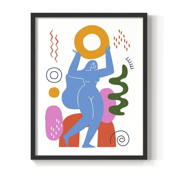 Matisse CDLVII in Black Solid Wood Framed Print No Nail Hanging