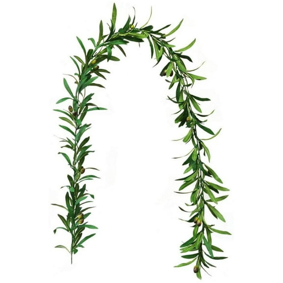 Artificial Olive Leaf Vines and Branches for Front Door, Wedding, Wall, and Home Decor