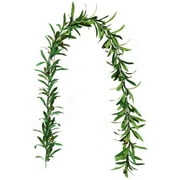 Nvzi 73 Inch Artificial Olive Leaf Vines Olive Branch Greenery Garland for Front Door Wedding Wall Home Decor