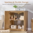thumbnail image 4 of SinCiDo 30 Inch Bathroom Vanity with Sink, Arched Bathroom Vanity Cabinet with Ceramic Basin, Modern Fluted Bathroom Vanity w/Adjustable Shelf, 4 of 7