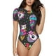thumbnail image 1 of Balery Cat Icecream Body de cuello redondo de manga corta para mujer Tops de manga corta Tops básicos-X-Large, 1 of 7