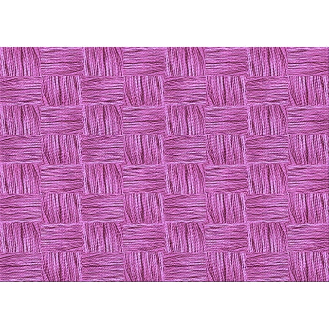 Ahgly Company Machine Washable Indoor Rectangle Transitional Bright Neon Pink Purple Area Rugs, 2' x 3'