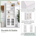 thumbnail image 6 of Historyli Go5H 78.3" Storage Cabinet Freestanding Versatile Sideboard Cabinet With Acrylic Board Door Adjustable Shelves Versatile Bookshelf For Living Room Kitchen, 6 of 9