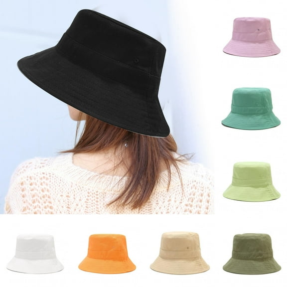 Shenmeida Bucket Hats for Women Foldable Sun Beach Hat Teens Girls Wide Brim Summer Fishermans Caps UPF 50