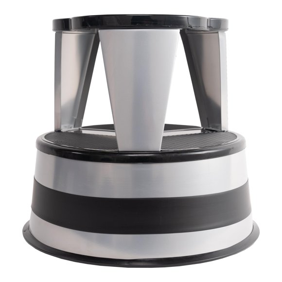 Cramer Kik Step Steel Step Stool - Two Step Stool, Holds 350 lbs (Silvertone)