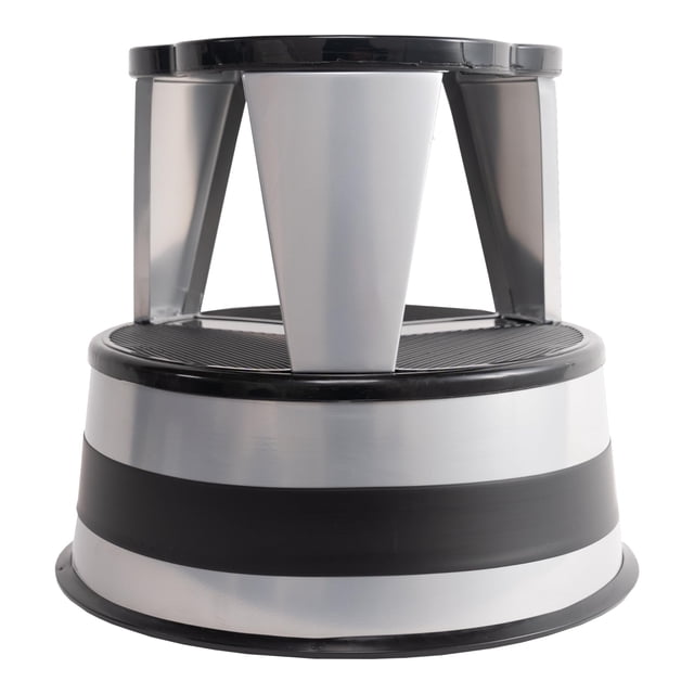 Cramer Kik Step Steel Step Stool - Two Step Stool, Holds 350 lbs (Silvertone)