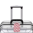 thumbnail image 3 of Rocae Strawberry for Leather Luggage Baggage Tags ID Label Privacy Cover ID Label with Stainless Steel Loop and Address Card, 3 of 5