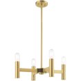 thumbnail image 4 of 4 Light Satin Brass Mini Chandelier with Steel base material, 4 of 5