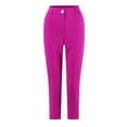 thumbnail image 7 of Bmisegm Women Solid Long Sleeved Suit Pockets Trousers Pants Suit Elegant Suit Pants Sets Hot Pink XXL, 7 of 7