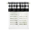 thumbnail image 2 of Achim Hunter Indoor Polyester/Cotton Light Filtering Checkered Curtain Panel, Apple Green, 42-in W x 63-in L, 2 of 5