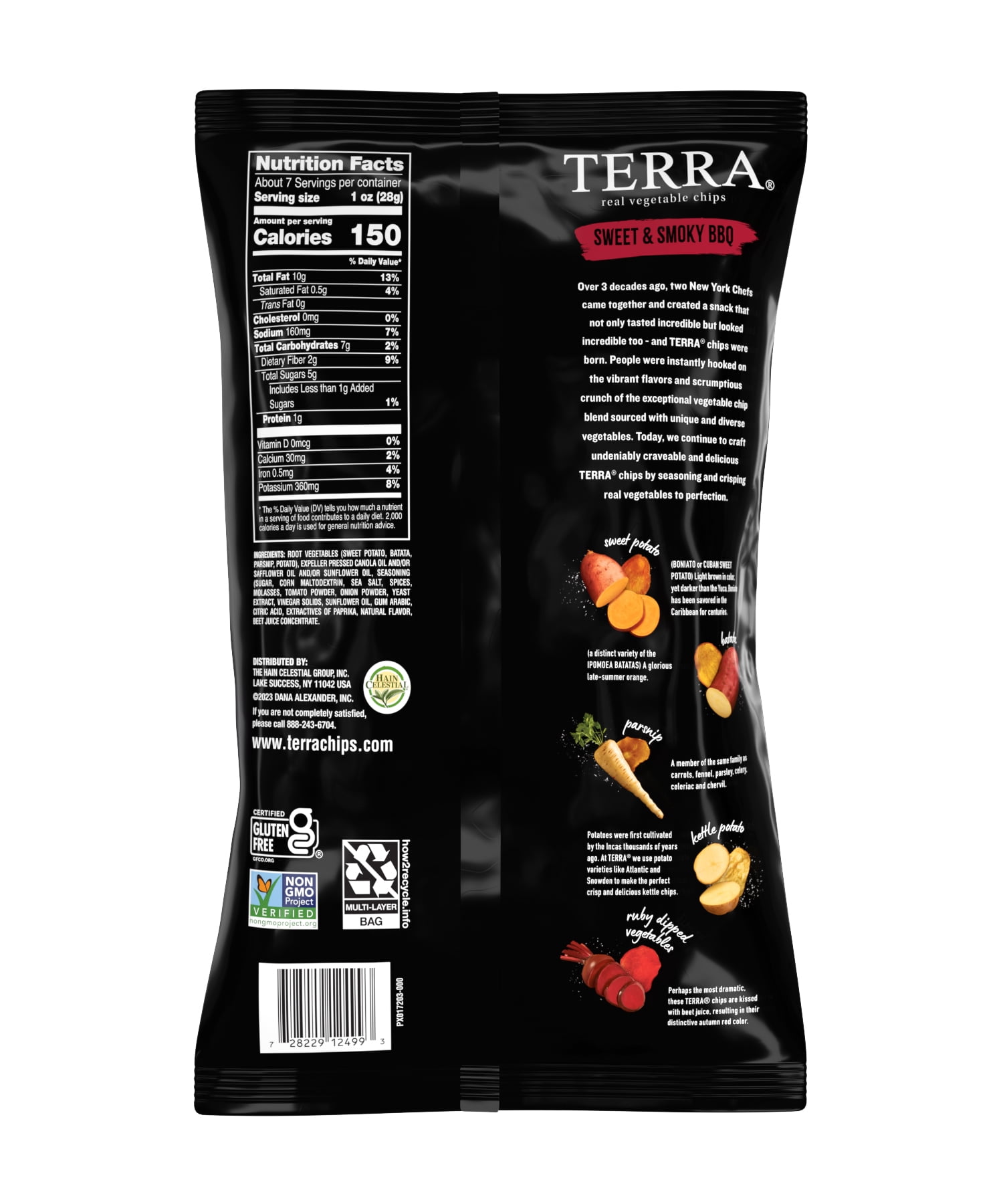 TERRA Sweet & Smoky BBQ Vegetable Snack Chips, 6.8 oz