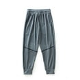 thumbnail image 4 of WOLLED Boy's Active Athletic Pants Kids Toddler Silk Quick-Drying Sweatpants Casual Jogger 5-14T Teen Casual Silk Long Pants, 4 of 9