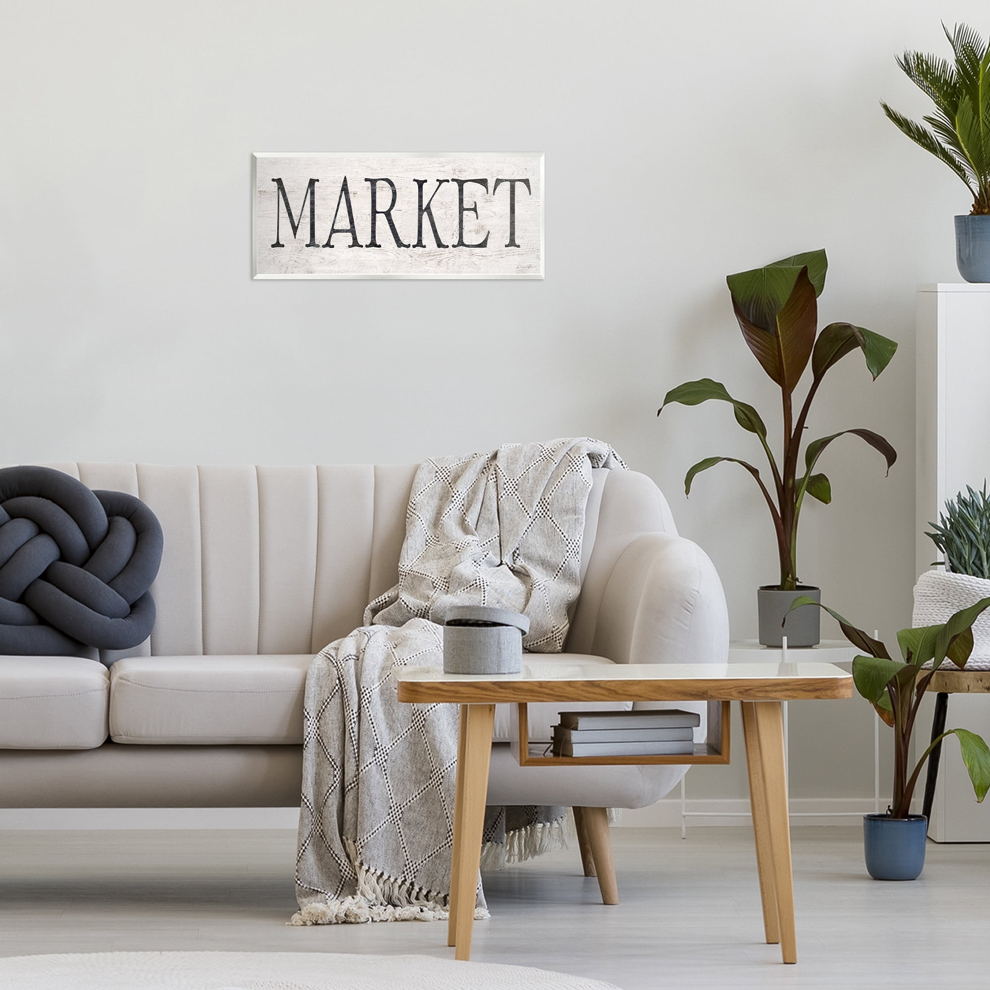 Stupell Industries Market Farmhouse Text Wall Plaque Art, design by Denise Brown