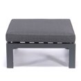 thumbnail image 5 of LeisureMod Chelsea Outdoor Patio Black Aluminum Ottomans With Black Cushions Set Of 2, 5 of 6