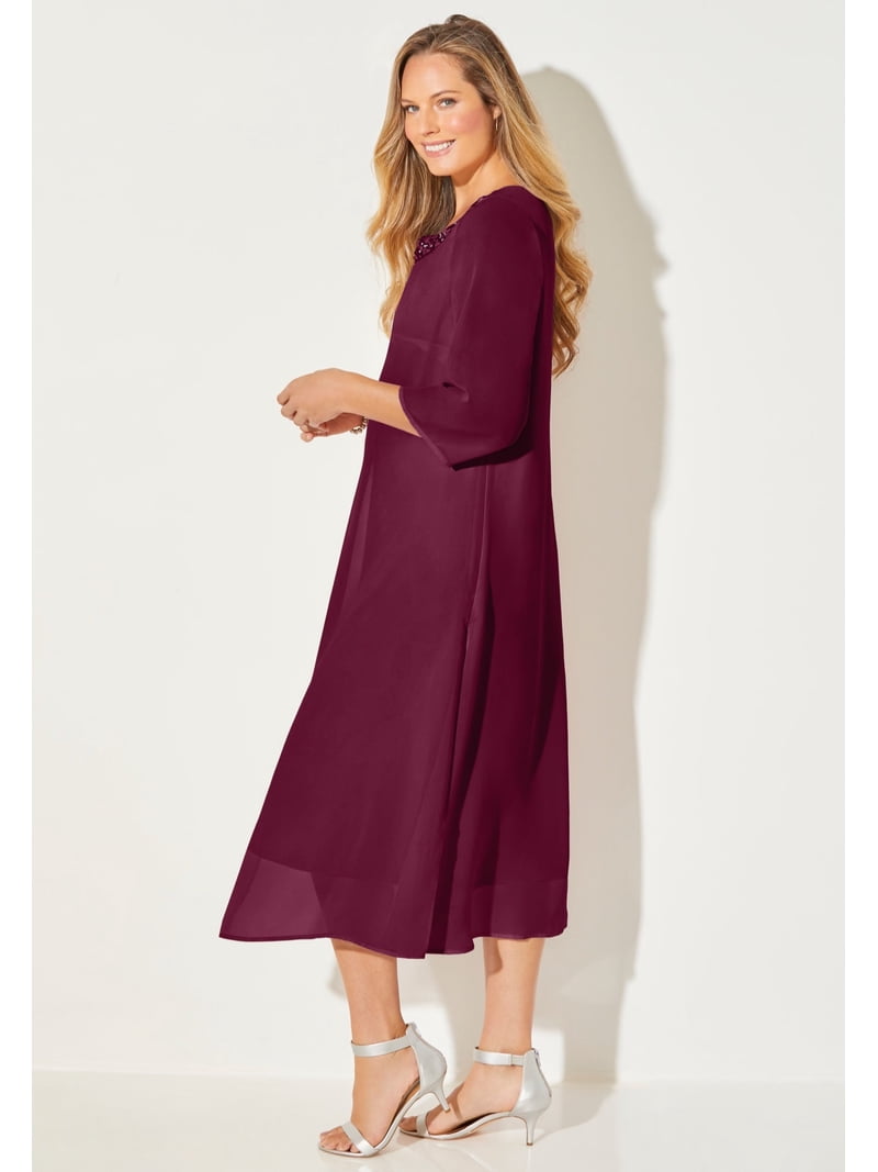 plus size petite midi dresses Catherines Women's Plus Size Petite Midnight Dazzle Flyaway Dress