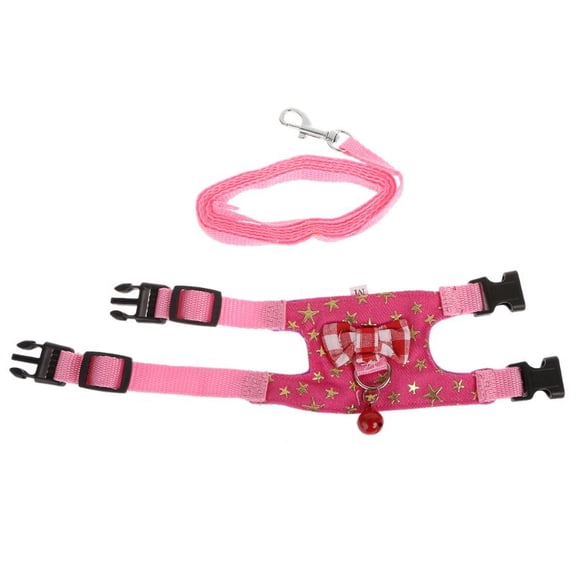 ZPAQI Adjustable Bow Rabbit Harness Vest Leash Rope Mouse Baby Bunny Squirrel Hamster