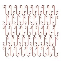 50 Pack Christmas Ornament Hooks - Metal Wire Hangers for Xmas Tree Decorations, Small Hook Anchors for Hanging Ball Ornaments