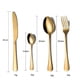 thumbnail image 3 of Juego de cubiertos dorados, tenedores, cuchillos, cucharas, cubiertos de acero inoxidable, juego de vajilla, juego de cena dorado, vajilla completa, cuchara dorada, nuevo, 3 of 5