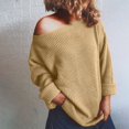 thumbnail image 4 of Vedolay Sweaters Women's Sweaters Casual Crewneck Long Sleeve Lightweight Pullover Tops,Khaki L, 4 of 4