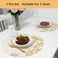 thumbnail image 5 of Palm Trees Round 13 Inch Placemats Set of 2, Yellow Tropical Plants Summer Forest Scenery HeatResistant Non Slip Place Mats for Dining Table, Wipeable Braided Kitchen Table Mats for Housewarming, 5 of 9