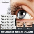 thumbnail image 2 of HEVIRGO 5Pairs/Set Outil de Maquillage de Faux Cils Réutilisables à Long Terme d'Utilisation Naturelle Désordonné Faux Cils pour Fille, 2 of 10