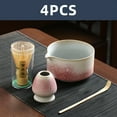 thumbnail image 1 of Juego de 4 Pzas de Batidor para Matcha, Batidor de Bambú de Grado Alimenticio, Tazón de Cerámica, Kit de Tamiz de Acero Inoxidable para Ceremonia de Té, Apto para Amante Del Matcha y Principiante, 1 of 6