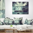 thumbnail image 3 of Designart Amazing Waterfall in Mexico - Landscape Printed Throw Pillow - 18x18, 3 of 4