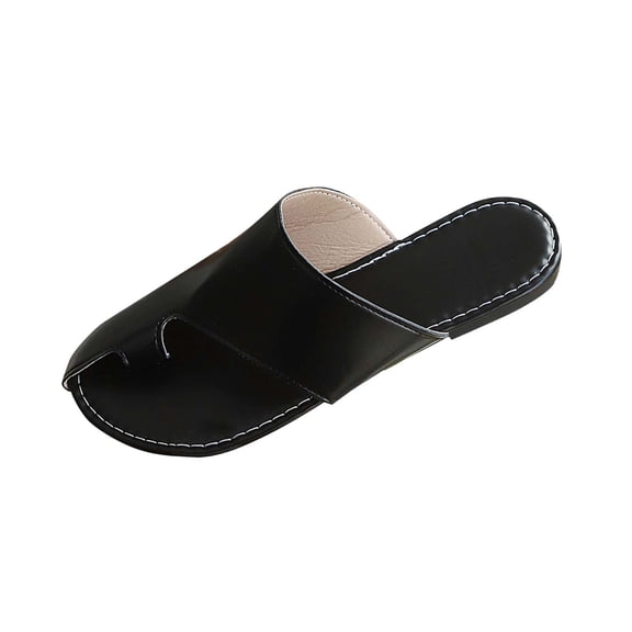 Women Comfy Flat Sandals Open Toe Dressy Casual Platform Shoes,Flat Shoes for Summer Travel Women's Fashion Casual Toe Solid Color Spring And Summer Flat Sandals