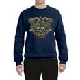 thumbnail image 2 of Wild Bobby, Biker Til I Die Live to Ride Motorcycle Cars and Trucks Unisex Crewneck Graphic Sweatshirt, Vintage Heather Navy, Small, 2 of 3