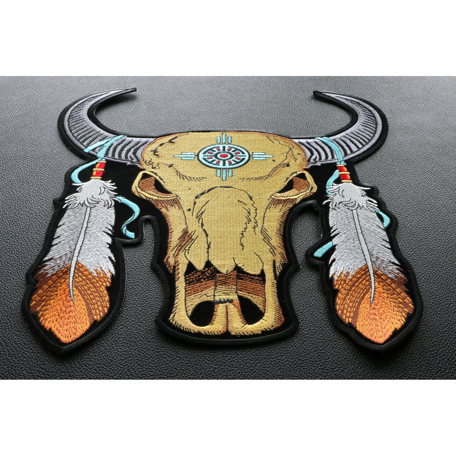 Cow Skull Patch, Large Back Patches for Jackets and Vests