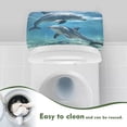 thumbnail image 4 of Renewold Dolphins Print Toilet Tank Lid Cover Decorative Machine-Washable Toilet Lid Covers Universal Toilets Tank Cover Replacement with Elastic Edge, 4 of 6