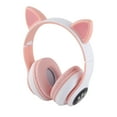 thumbnail image 1 of Auriculares Bluetooth con orejas de gato, transmisión de larga distancia y bajo retardo, auriculares inalámbricos para juegos con Bluetooth para computadora y teléfono, 1 of 12