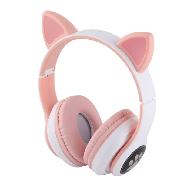 Auriculares Bluetooth con orejas de gato, transmisión de larga distancia y bajo retardo, auriculares inalámbricos para juegos con Bluetooth para computadora y teléfono