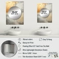 thumbnail image 4 of Designart "Golden Beige Storm Serenity I" Storms Mirror Wall Decor - Traditional Beige Landscapes Hallway Wall Mirror Art - 32" x 24" Inch, 4 of 5