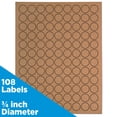 thumbnail image 4 of JAM Paper Circle Label Sticker, 0.75 in, Brown Kraft, 108 Round Labels/Pack, 4 of 5