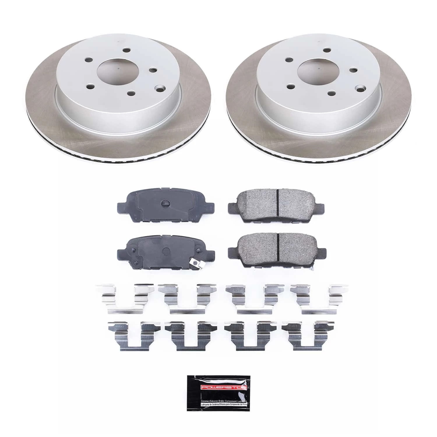 PowerStop Rear Semi-Coated Rotor and Low-Dust Ceramic Brake Pad Kit SC2427