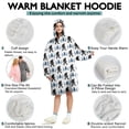 thumbnail image 5 of Wearable Oversized Blanket,White Bigfoot and Pine Tree Pattern Wearable Blanket Hoodie for Adults,Cozy Hooded Blankets with Super Pockets,Super Warm Fuzzy Pullover for Women & Men, 5 of 6