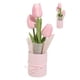 thumbnail image 1 of Ramo de tulipán artesanal, ramos de flores artificiales de tacto Real para decoración del hogar, paquete de Material rosa, 1 of 10